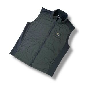 ONWARD RESERVE 'Arven' Mens Performance Vest Large Gray Stretch‎ Golf Full-Zip